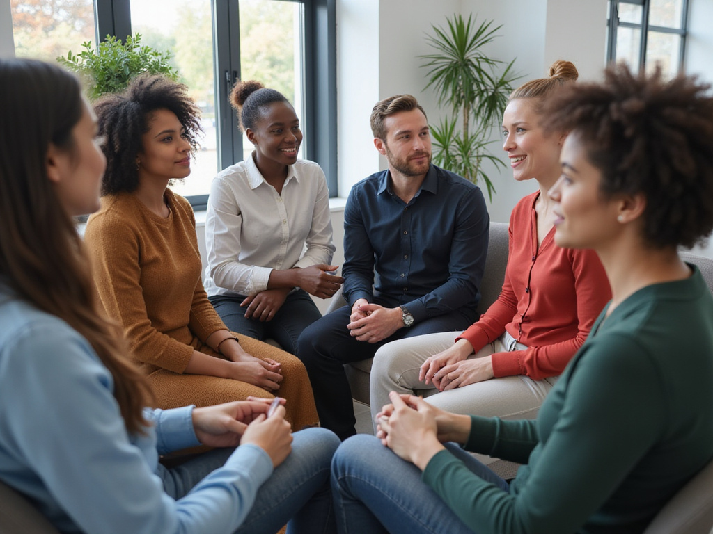 Group discussing inclusivity and diversity, demonstrating que es la discriminación