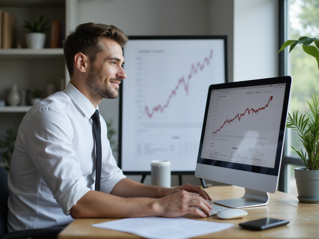 Hombre analizando precisión en la entrega de pedidos mediante KPIs