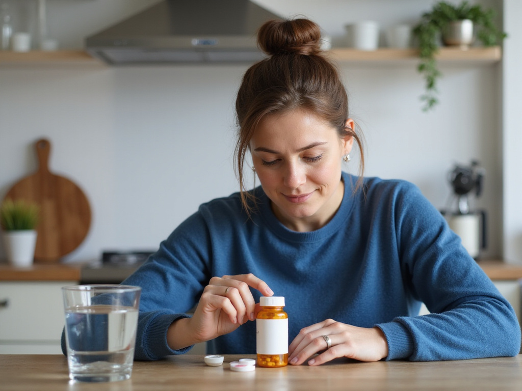 Mujer madura considerando qué pastillas son buenas para el dolor de estómago
