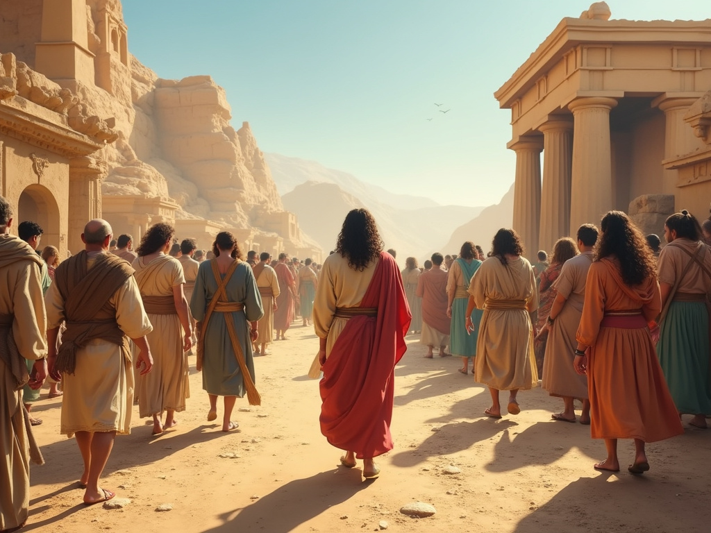 Visual journey through cultures representing languages Jesus spoke