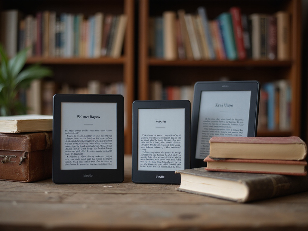 Comparativa de Kindles en ambiente de estudio con elementos culturales españoles