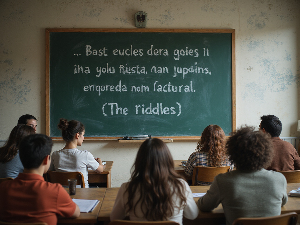 Spanish classroom riddle discussion, qué ocurre dos veces en una semana.