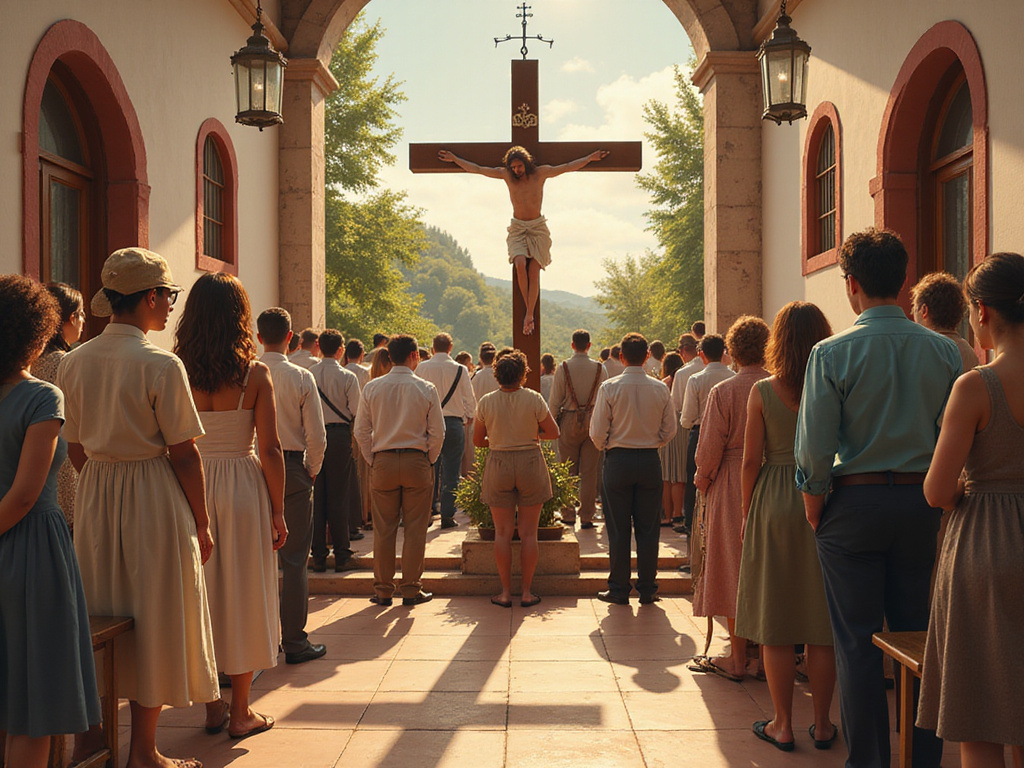 Reflexión y oración en Viernes Santo con símbolos tradicionales